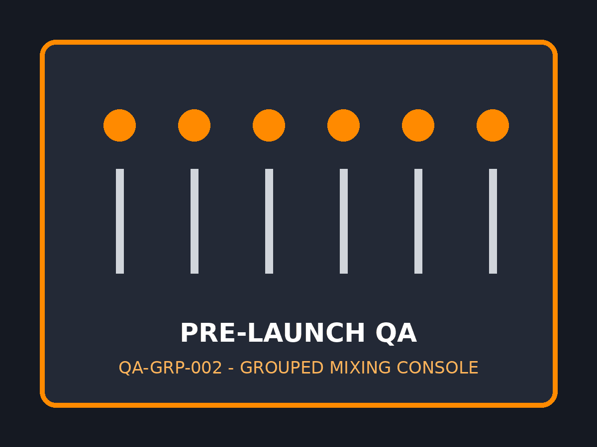 PRE-LAUNCH QA — Grouped Mixing Console — listing photograph